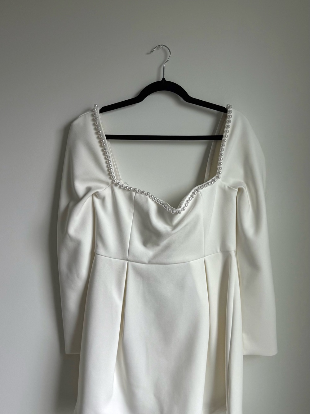 Odd Muse Pearl Trim Mini Dress White Size L